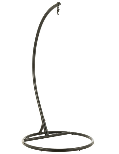 J-LineChaise suspendue + coussins Bula métal / roseau noir
