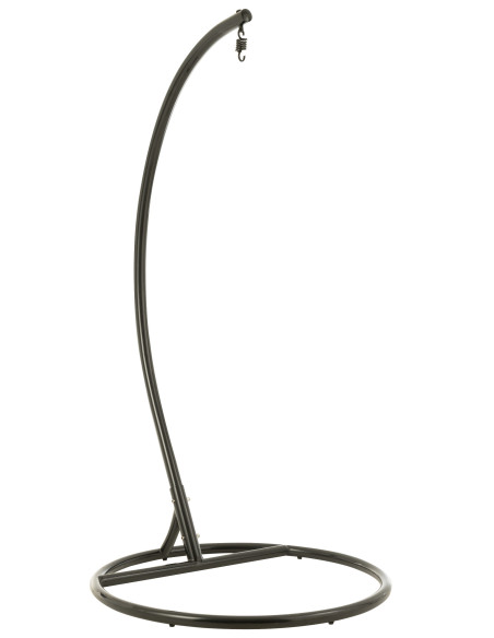J-LineChaise suspendue + coussins Bula métal / roseau noir