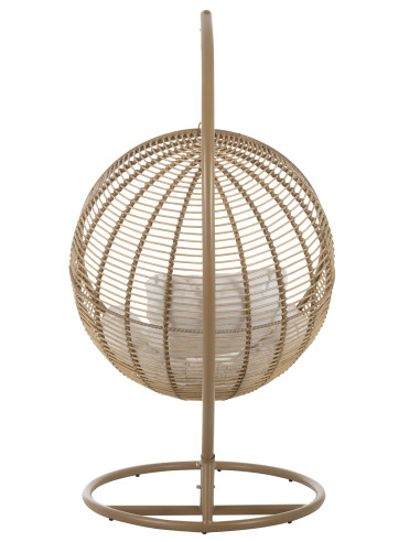 J-LineChaise suspendue ronde en acier naturel