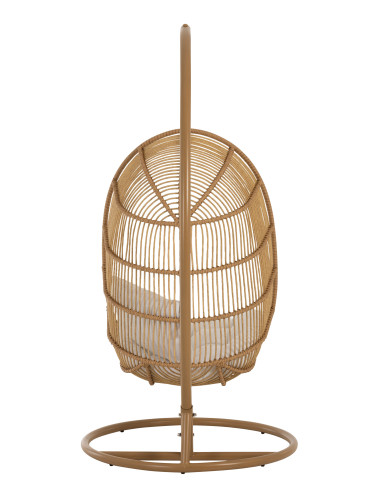 J-LineChaise suspendue ovale en acier naturel