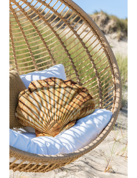 J-LineChaise suspendue ronde en acier naturel