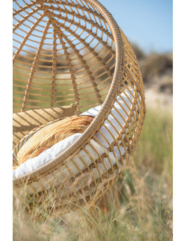 J-LineChaise suspendue ronde en acier naturel