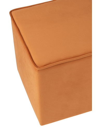 Pouf Cube Velours OcreJ-Line