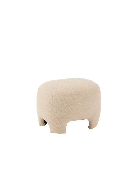 Textile tricoté/bois blanc PoufJ-Line Textile tricoté/bois blanc PoufJ-Line