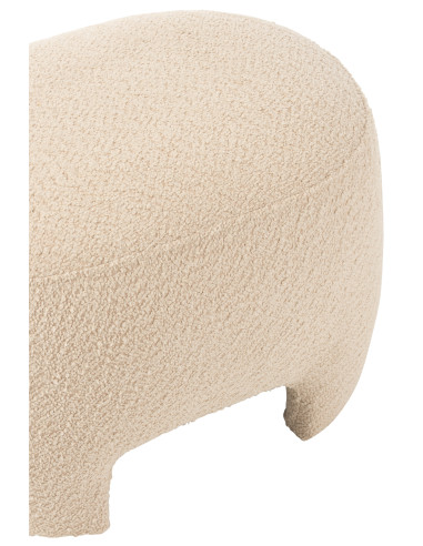 Textile tricoté/bois blanc PoufJ-Line