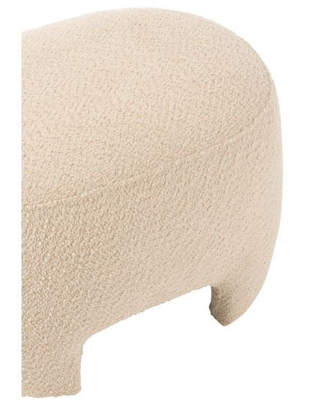 Textile tricoté/bois blanc PoufJ-Line Textile tricoté/bois blanc PoufJ-Line