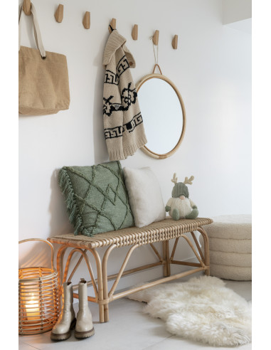 Tabouret rond en polyester blanc TeddyJ-Line