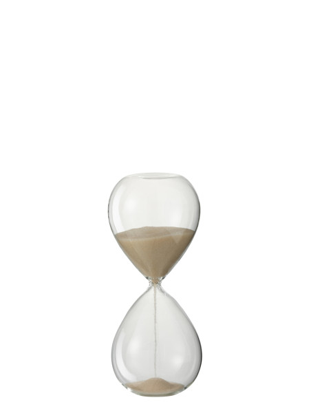 Sablier Déco Verre/Sable Beige PetitJ-Line