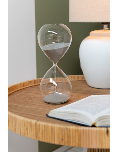 Sablier Déco Verre/Sable Gris MoyenJ-Line