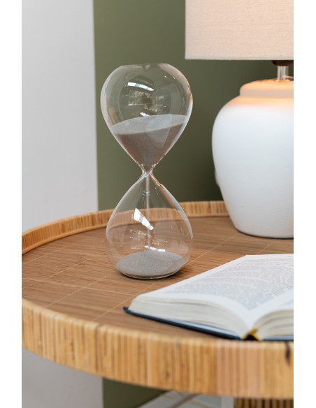 Sablier Déco Verre/Sable Gris MoyenJ-Line