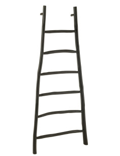 Échelle 6 marches en bois de teck noirJ-Line