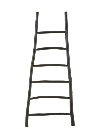 Échelle 6 marches en bois de teck noirJ-Line