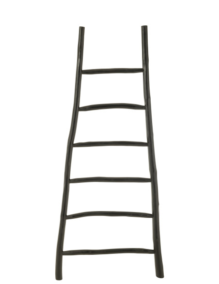 Échelle 6 marches en bois de teck noirJ-Line
