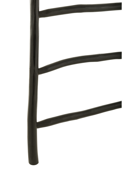 Échelle 6 marches en bois de teck noirJ-Line