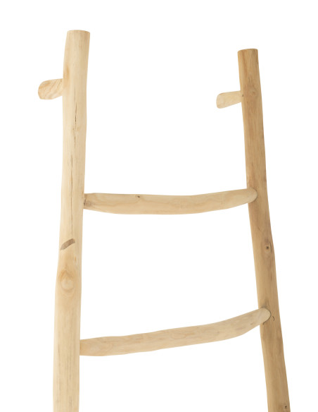 Échelle 6 marches en bois de teck naturelJ-Line Échelle 6 marches en bois de teck naturelJ-Line