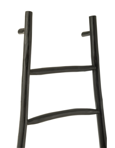 Échelle 6 marches en bois de teck noirJ-Line