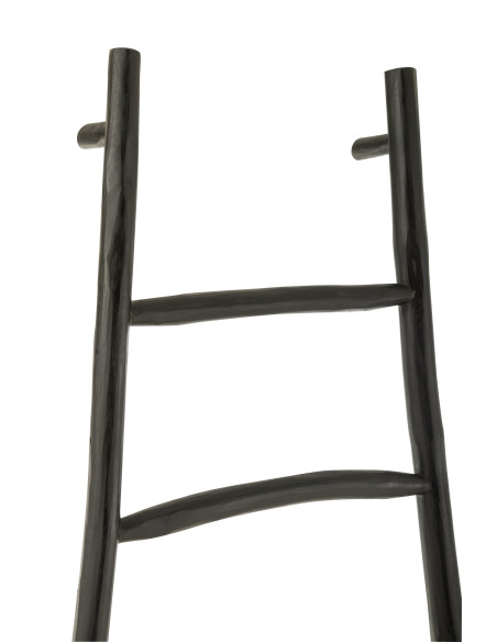 Échelle 6 marches en bois de teck noirJ-Line