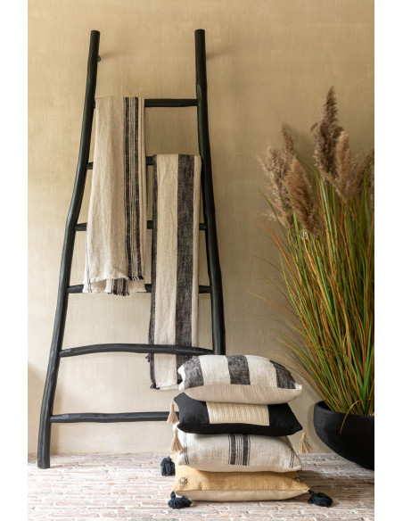 Échelle 6 marches en bois de teck noirJ-Line