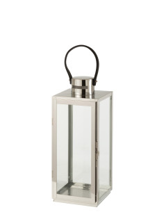 J-LineCarré de lanterne en métal/verre argenté