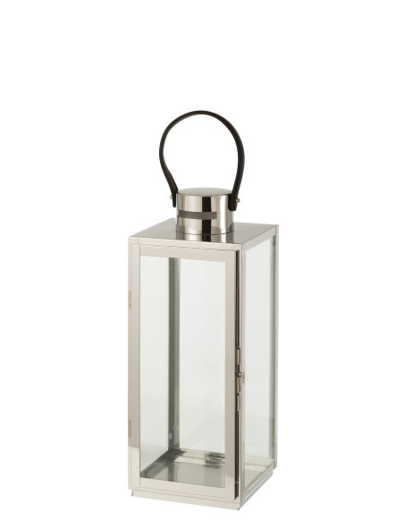 J-LineCarré de lanterne en métal/verre argenté