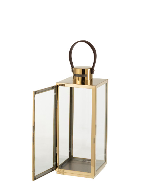 J-LineCarré de lanterne en métal/verre doré