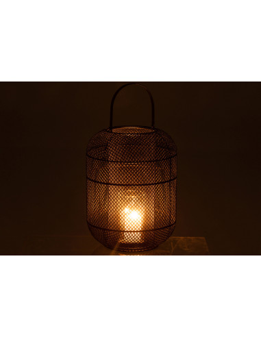 J-LineLanterne Donny Fer Noir
