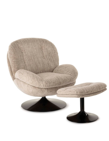 Repose Pied Memento Chiné Beige