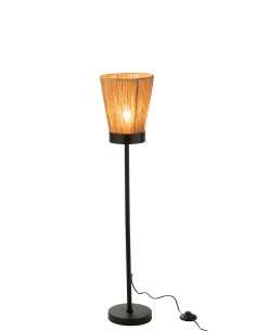 Lampe sur pied Luna en jute beige de taille moyenneJ-Line 2