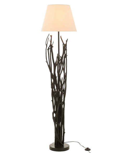 Lampe sur pied en bois de châtaignier noirJ-Line Lampe sur pied en bois de châtaignier noirJ-Line