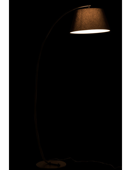 Lampe sur pied en métal noir en arcJ-Line