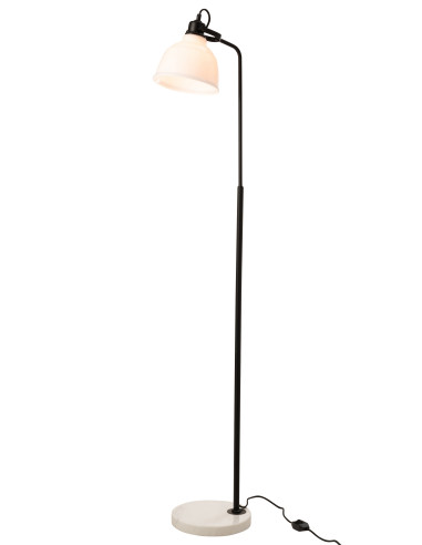 Lampe sur pied Magali en acier/verre blancJ-Line