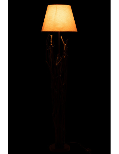 Lampe sur pied en bois de châtaignier noirJ-Line