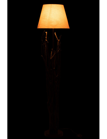 Lampe sur pied en bois de châtaignier noirJ-Line Lampe sur pied en bois de châtaignier noirJ-Line