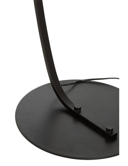 Lampe sur pied en métal noir en arcJ-Line