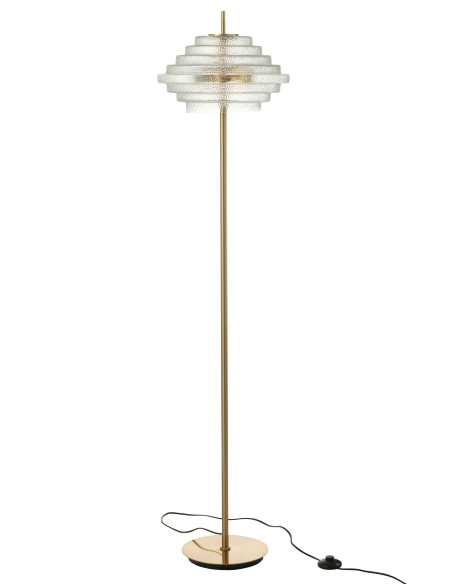 Lampe Sur Pied Led Or Métal/Verre TransparentJ-Line Lampe Sur Pied Led Or Métal/Verre TransparentJ-Line