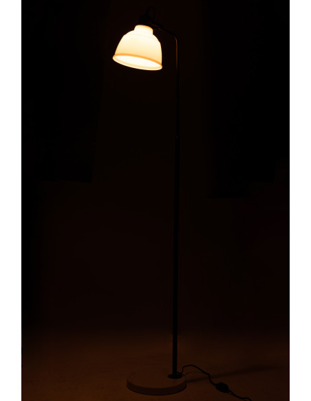 Lampe sur pied Magali en acier/verre blancJ-Line Lampe sur pied Magali en acier/verre blancJ-Line