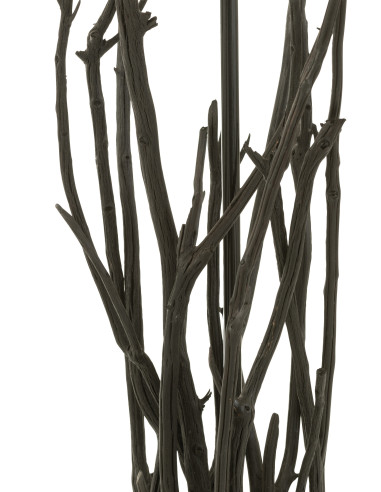 Lampe sur pied en bois de châtaignier noirJ-Line