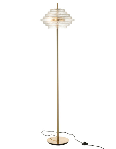 Lampe Sur Pied Led Or Métal/Verre TransparentJ-Line
