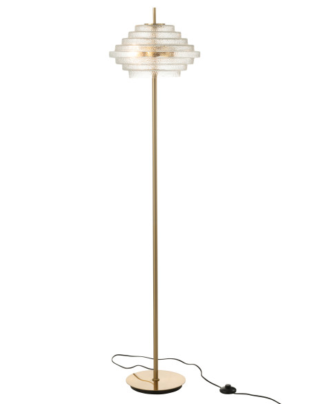 Lampe Sur Pied Led Or Métal/Verre TransparentJ-Line Lampe Sur Pied Led Or Métal/Verre TransparentJ-Line