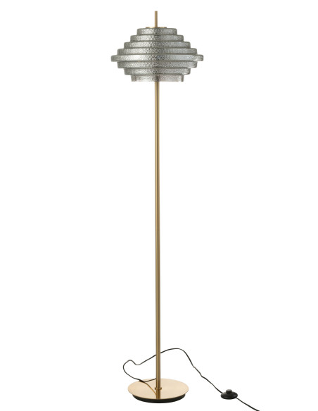 Lampe Sur Pied Led Or Métal/Verre FuméJ-Line Lampe Sur Pied Led Or Métal/Verre FuméJ-Line