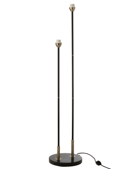 Lampe sur pied Base Bollie en acier/marbre noirJ-Line Lampe sur pied Base Bollie en acier/marbre noirJ-Line