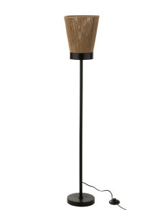 Lampe sur pied Luna en jute beige de grande tailleJ-Line