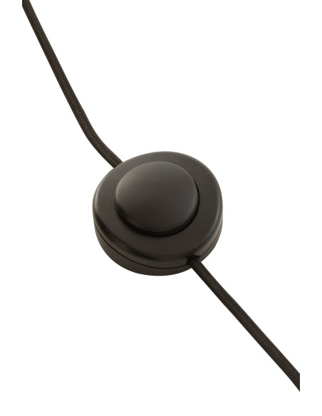 Lampe sur pied Evy en fer/bois noir/naturelJ-Line