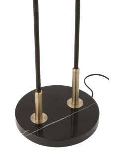 Lampe sur pied Base Bollie en acier/marbre noirJ-Line 2