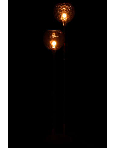 Lampe sur pied Base Bollie en acier/marbre noirJ-Line