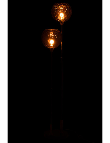 Lampe sur pied Base Bollie en acier/marbre noirJ-Line Lampe sur pied Base Bollie en acier/marbre noirJ-Line