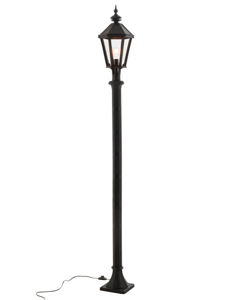 Poteau de lanterne extérieure en fonte noireJ-Line