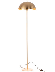 Lampe de sol en métal/marbre doréJ-Line