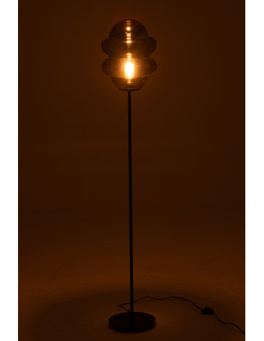 Lampe de sol cuillère en verre grisJ-Line