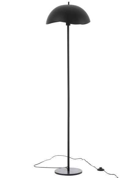 Lampe de sol en métal/marbre noirJ-Line